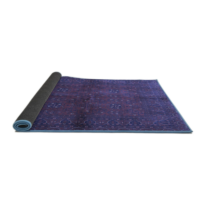 Sideview of Persian Blue Traditional Rug, tr4795blu