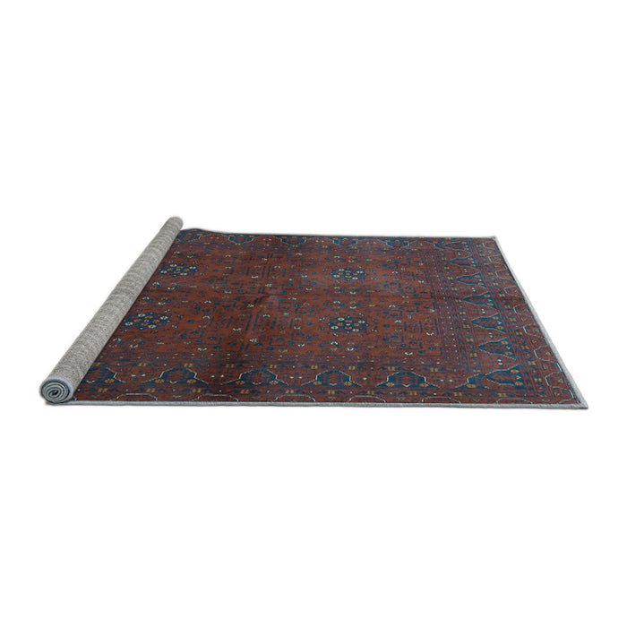 Sideview of Machine Washable Persian Light Blue Traditional Rug, wshtr4795lblu