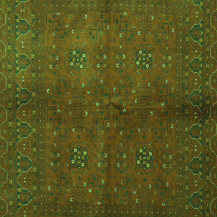 Serging Thickness of Machine Washable Persian Green Traditional Area Rugs, wshtr4795grn