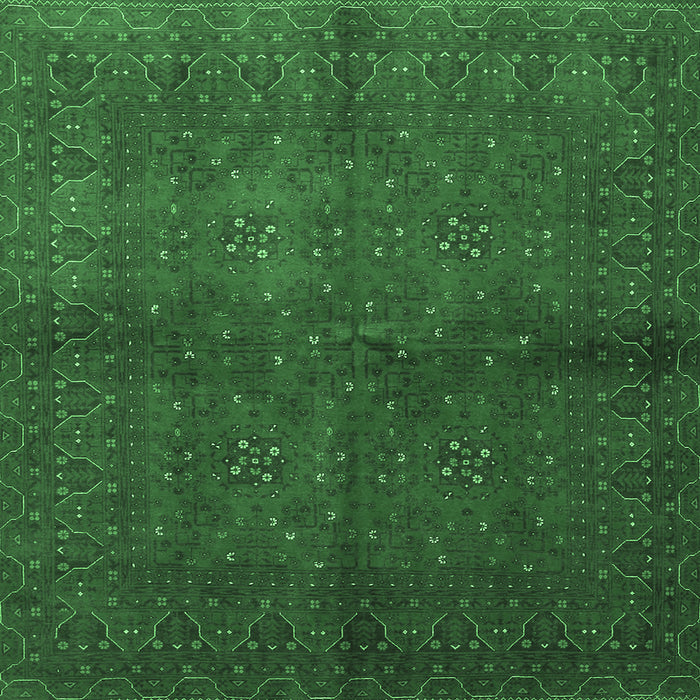 Square Persian Emerald Green Traditional Rug, tr4795emgrn