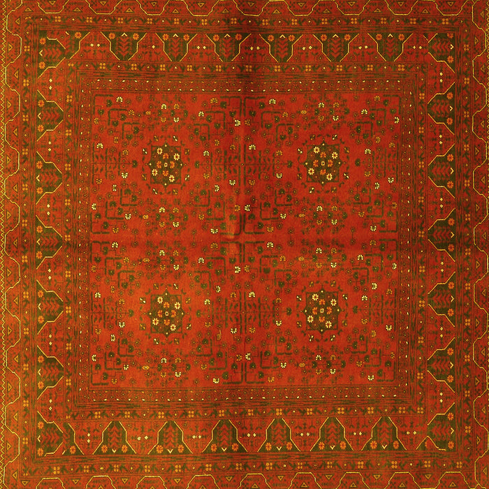 Square Persian Yellow Traditional Rug, tr4795yw