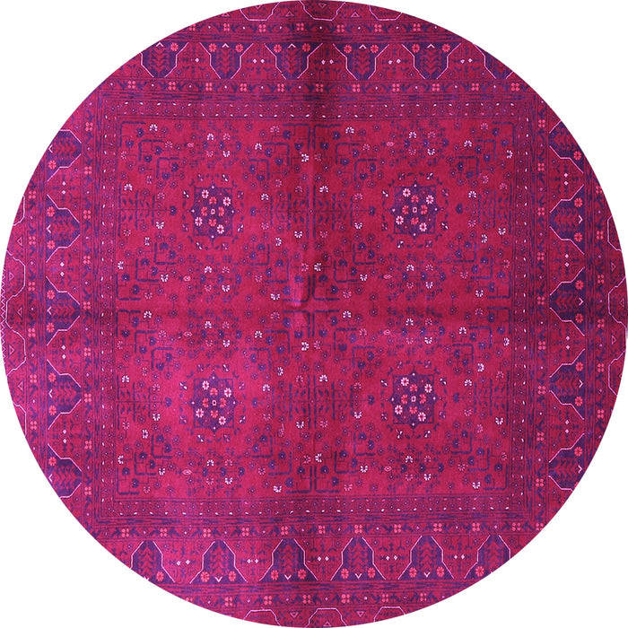 Round Persian Pink Traditional Rug, tr4795pnk