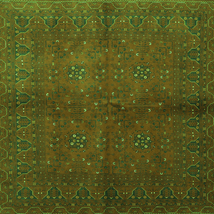 Serging Thickness of Persian Green Traditional Rug, tr4795grn
