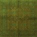 Serging Thickness of Persian Green Traditional Rug, tr4795grn