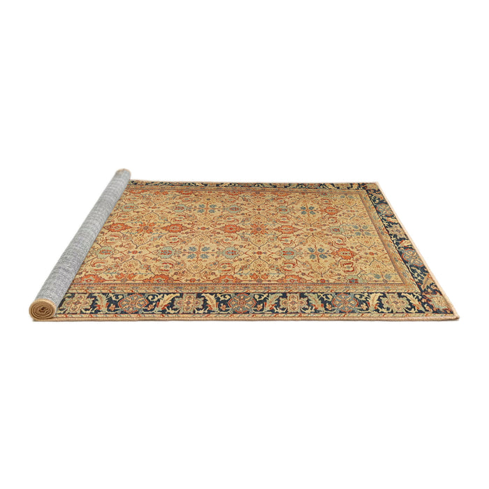Sideview of Machine Washable Traditional Red Rug, wshtr4796