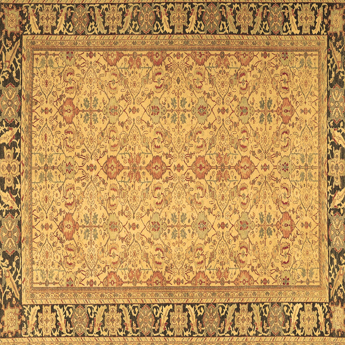 Square Persian Brown Traditional Rug, tr4796brn