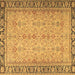 Square Persian Brown Traditional Rug, tr4796brn