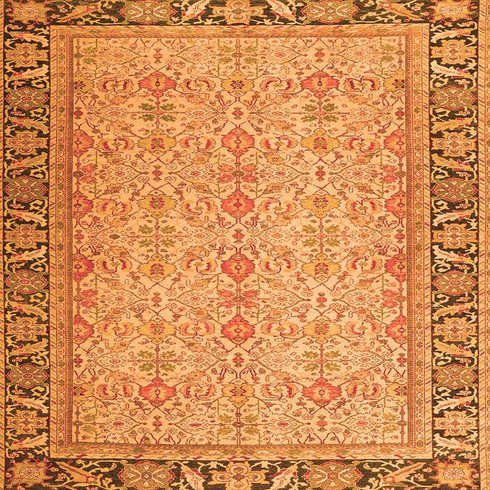 Serging Thickness of Persian Orange Traditional Rug, tr4796org