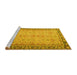 Sideview of Machine Washable Persian Yellow Traditional Rug, wshtr4796yw