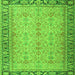 Serging Thickness of Persian Green Traditional Rug, tr4796grn