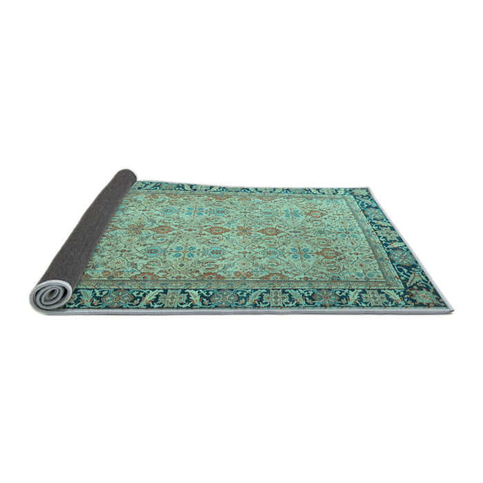 Sideview of Persian Light Blue Traditional Rug, tr4796lblu