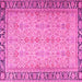 Square Persian Pink Traditional Rug, tr4796pnk