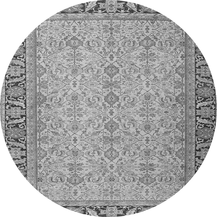 Square Persian Gray Traditional Rug, tr4796gry