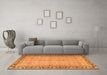 Machine Washable Persian Orange Traditional Area Rugs in a Living Room, wshtr4796org