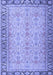 Machine Washable Persian Blue Traditional Rug, wshtr4796blu