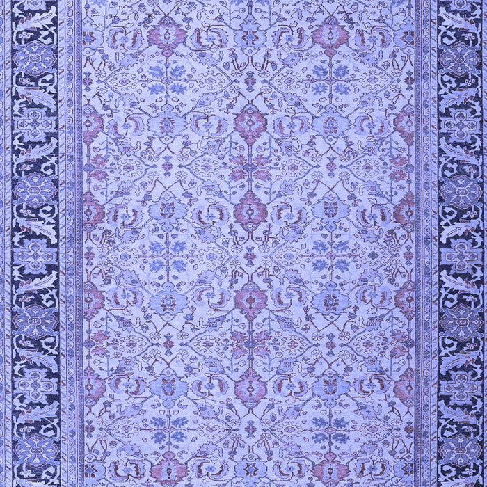 Machine Washable Persian Blue Traditional Rug, wshtr4796blu