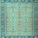 Square Machine Washable Persian Light Blue Traditional Rug, wshtr4796lblu