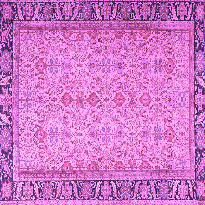 Square Machine Washable Persian Purple Traditional Area Rugs, wshtr4796pur