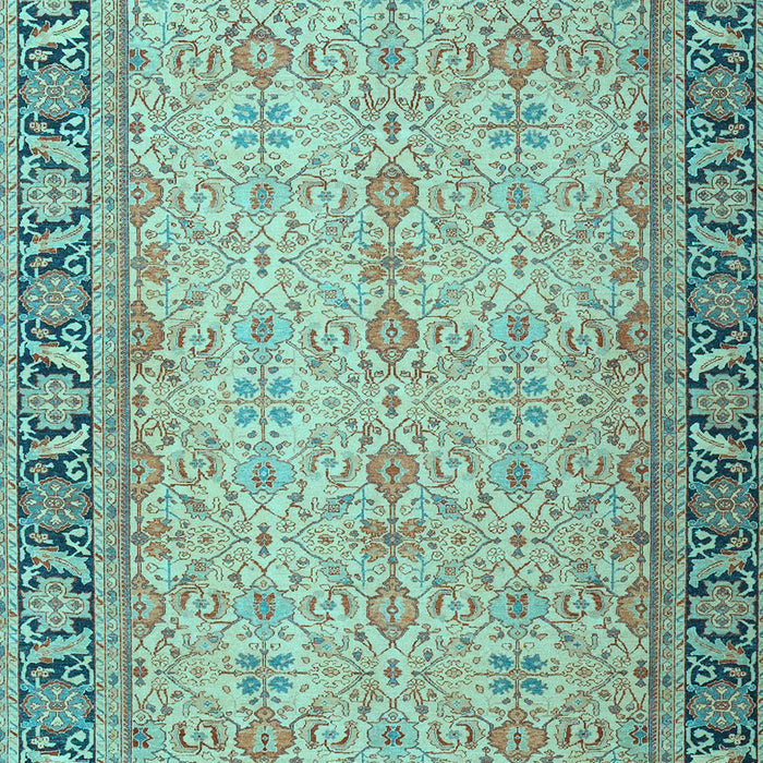 Machine Washable Persian Light Blue Traditional Rug, wshtr4796lblu