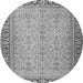 Machine Washable Persian Gray Traditional Rug, wshtr4796gry