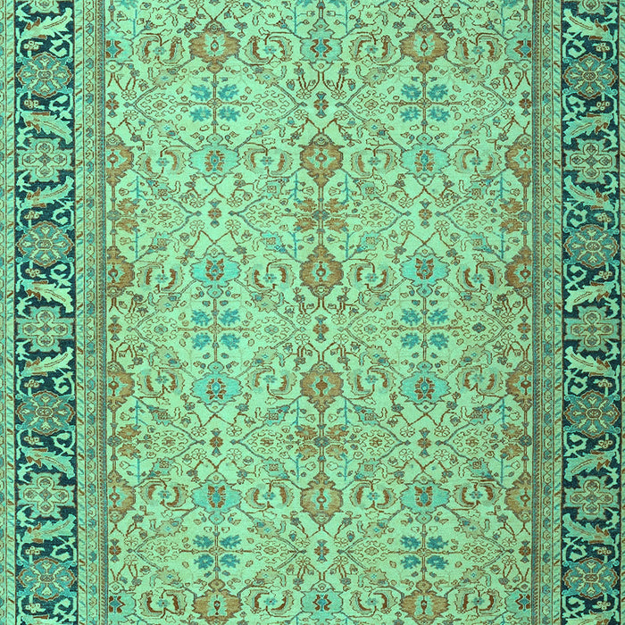 Machine Washable Persian Turquoise Traditional Area Rugs, wshtr4796turq
