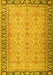 Machine Washable Persian Yellow Traditional Rug, wshtr4796yw