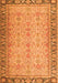 Serging Thickness of Machine Washable Persian Orange Traditional Area Rugs, wshtr4796org