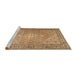 Sideview of Machine Washable Traditional Light Brown Rug, wshtr4797