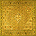 Square Persian Yellow Traditional Rug, tr4797yw
