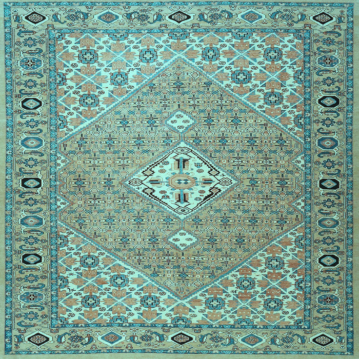 Square Persian Light Blue Traditional Rug, tr4797lblu