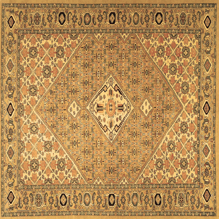Square Machine Washable Persian Brown Traditional Rug, wshtr4797brn