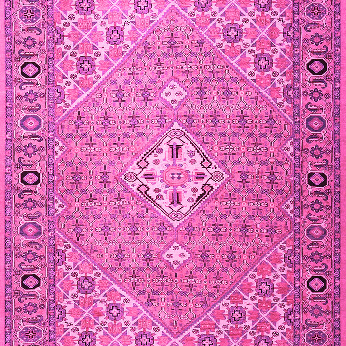 Machine Washable Persian Pink Traditional Rug, wshtr4797pnk