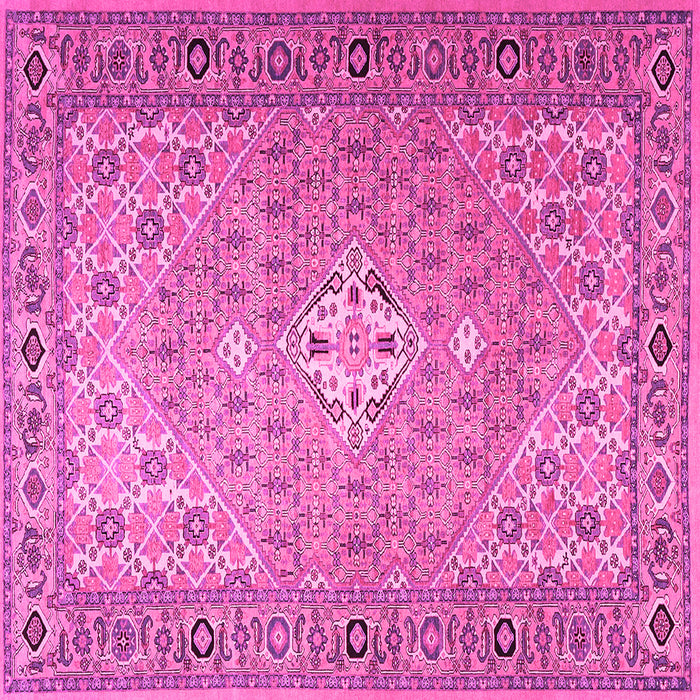 Square Persian Pink Traditional Rug, tr4797pnk