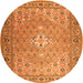 Square Persian Orange Traditional Rug, tr4797org