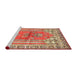 Sideview of Machine Washable Traditional Sandy Brown Rug, wshtr4798