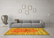 Machine Washable Persian Yellow Traditional Rug in a Living Room, wshtr4798yw