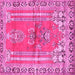 Square Persian Pink Traditional Rug, tr4798pnk