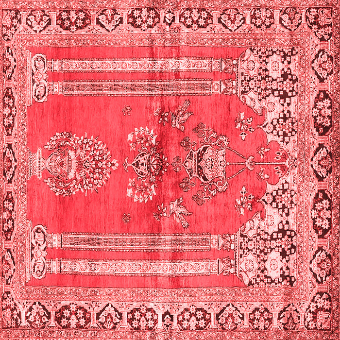 Machine Washable Persian Red Traditional Rug, wshtr4798red