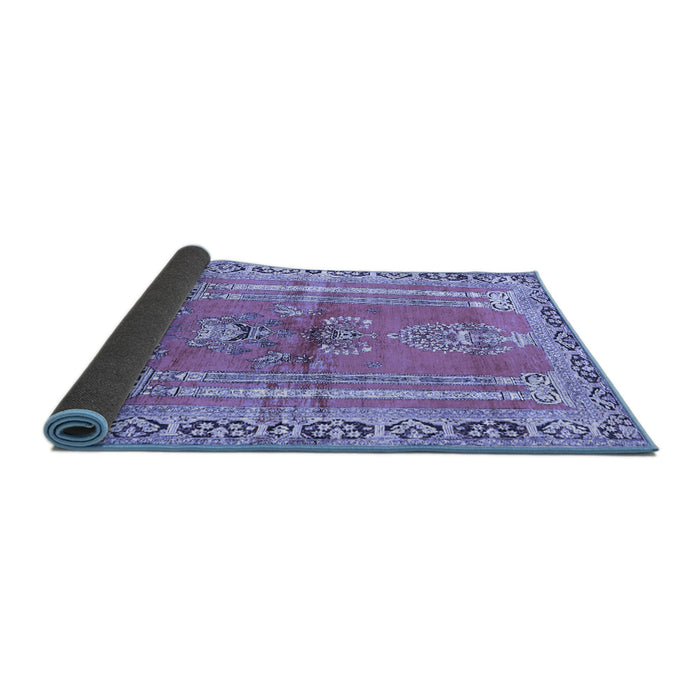 Sideview of Persian Blue Traditional Rug, tr4798blu