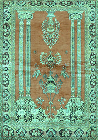 Persian Turquoise Traditional Rug, tr4798turq