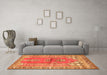 Machine Washable Persian Orange Traditional Area Rugs in a Living Room, wshtr4798org