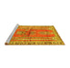 Sideview of Machine Washable Persian Yellow Traditional Rug, wshtr4798yw