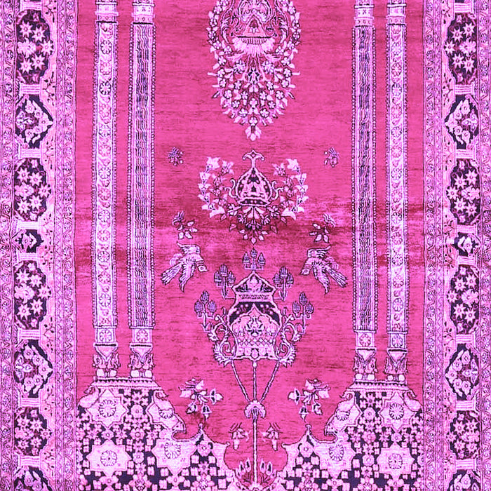 Machine Washable Persian Purple Traditional Area Rugs, wshtr4798pur