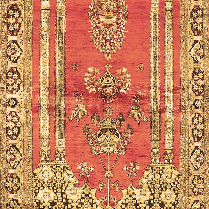 Machine Washable Persian Brown Traditional Rug, wshtr4798brn