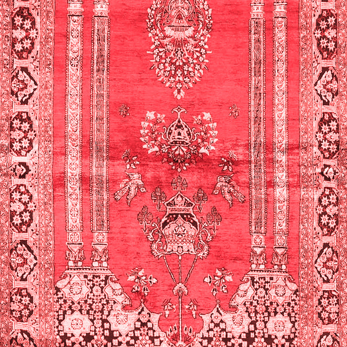 Machine Washable Persian Red Traditional Rug, wshtr4798red