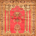 Serging Thickness of Persian Orange Traditional Rug, tr4798org