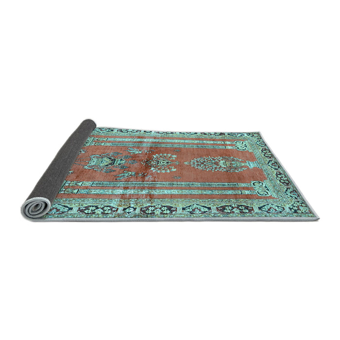Sideview of Persian Light Blue Traditional Rug, tr4798lblu
