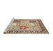 Sideview of Machine Washable Traditional Sienna Brown Rug, wshtr4799