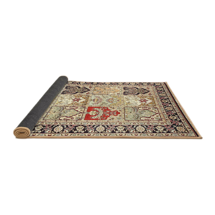 Sideview of Traditional Sienna Brown Persian Rug, tr4799