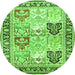 Square Persian Green Traditional Rug, tr4799grn